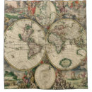 Search for world map shower curtains Antique