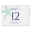 Search for starfish table wedding table cards Seashell