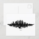 Search for city silhouette postcards Watercolor