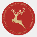 Search for gold return stickers Reindeer