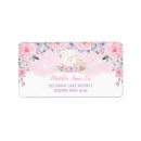Search for pink peonies return address labels Watercolor