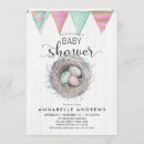 Search for bird nest baby shower invitations Rustic