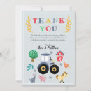 Search for tractor thank you cards Baby shower