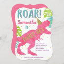 Search for dinosaur 3rd birthday invitations Girl