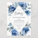 Search for blue gold and white wedding invitations Typography