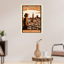 Search for vintage california posters Golden gate bridge