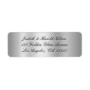 Search for black and silver return address labels Elegant