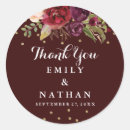 Search for red flower wedding stickers Burgundy
