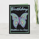Search for mother in law birthday cards Butterfly