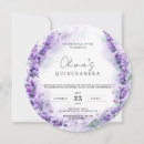 Search for unique purple quinceanera invitations Watercolor