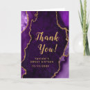 Search for purple and gold thank you cards Agate marble