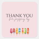 Search for thank you for popping by stickers Pink