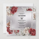 Search for black red silver invitations Floral