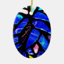 Search for stained glass pattern christmas tree decorations Blue