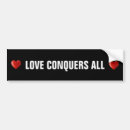 Search for red heart bumper stickers Black