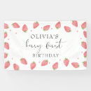 Search for berry first birthday banners Pink red