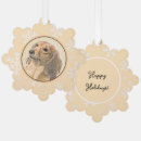 Search for long haired dachshund christmas tree decorations Doxie