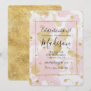Search for pink splatter invitations Gold