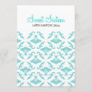 Search for damask sweet 16 invitations Blue