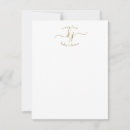 Search for gold initials note cards Simple