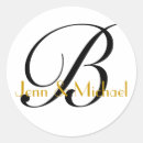 Search for gold b monogram stickers Initial