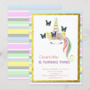 Search for rainbow butterfly invitations Unicorn