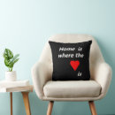 Search for black and white red heart cushions Typography