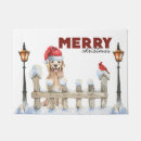 Search for golden retriever christmas doormats Xmas
