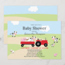 Search for red tractor baby shower invitations Animals