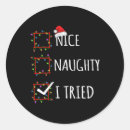 Search for naughty or nice list stickers Ugly christmas sweater