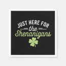 Search for irish shamrock napkins Shenanigans