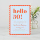 Search for blue 50th birthday invitations Modern