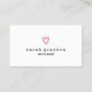 Search for heart business cards Minimalist