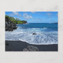 Search for black sand beach postcards Waianapanapa state park