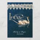 Search for blue swans wedding invitations Elegant