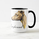 Search for greyhound dog mugs Watercolor