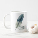 Search for watercolor feathers mugs Blue