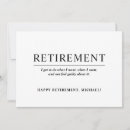 Search for womens retirement invitations Black and white