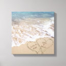 Search for romantic beach canvas prints Heart