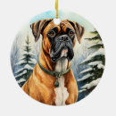 Search for boxer dog christmas tree decorations Watercolor