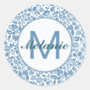 Search for vintage floral pattern stickers Blue
