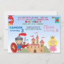 Search for knight party invitations Knight and princess