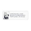 Search for hipster cat return address labels Dressed animal