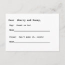 Search for funny party rsvp cards Bride