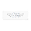 Search for chic name return address labels Monogrammed