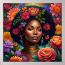 Search for black woman with afro art Colorful