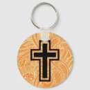 Search for wooden cross key rings Christian