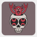 Search for horned skull stickers Halloween