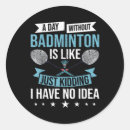 Search for badminton game stickers Birthday