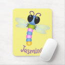 Search for pink dragonfly mouse mats Illustration